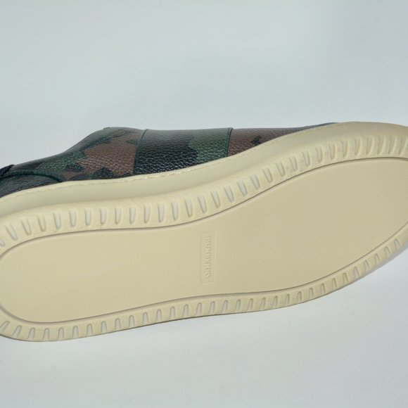NWT BURBERRY MENS CAMOUFLAGE LEATHER SNEAKERS - Picture 11 of 12